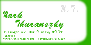 mark thuranszky business card